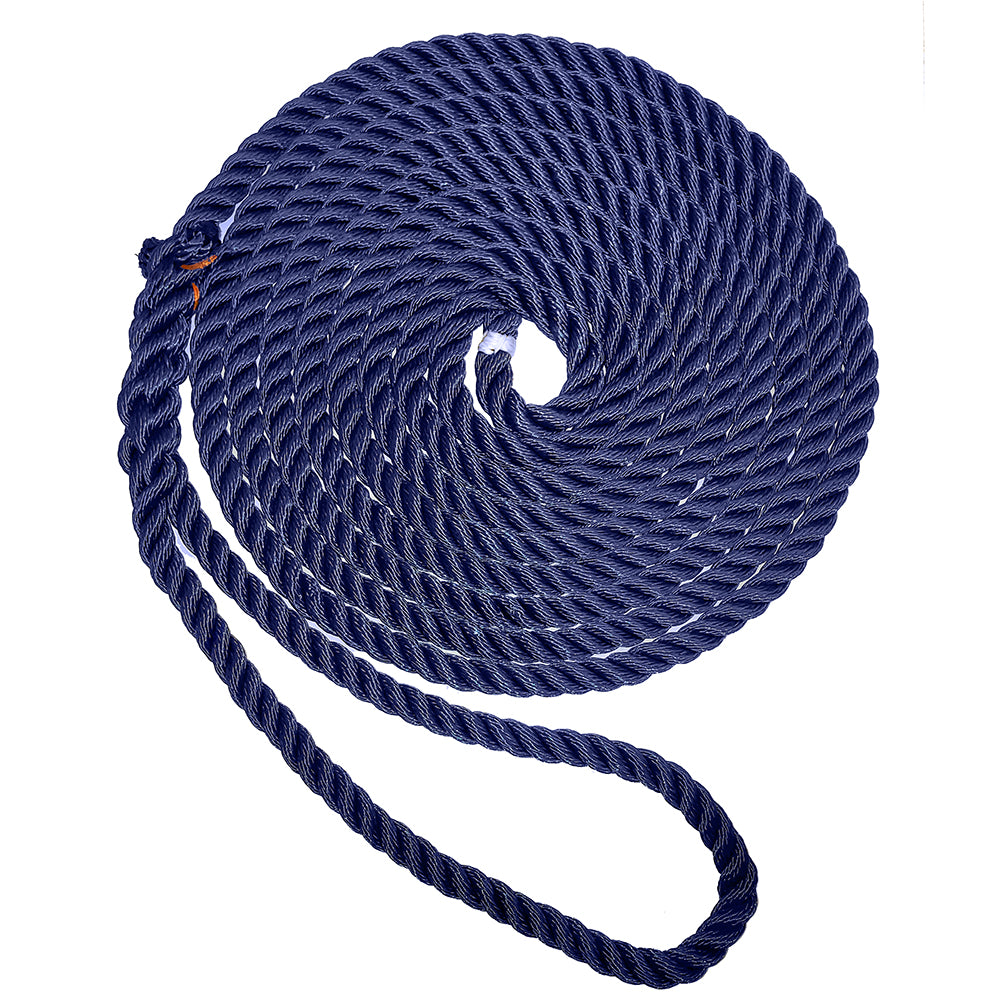 New England Ropes 5/8" Premium 3-Strand Dock Line - Navy Blue - 25 [C6053-20-00025]